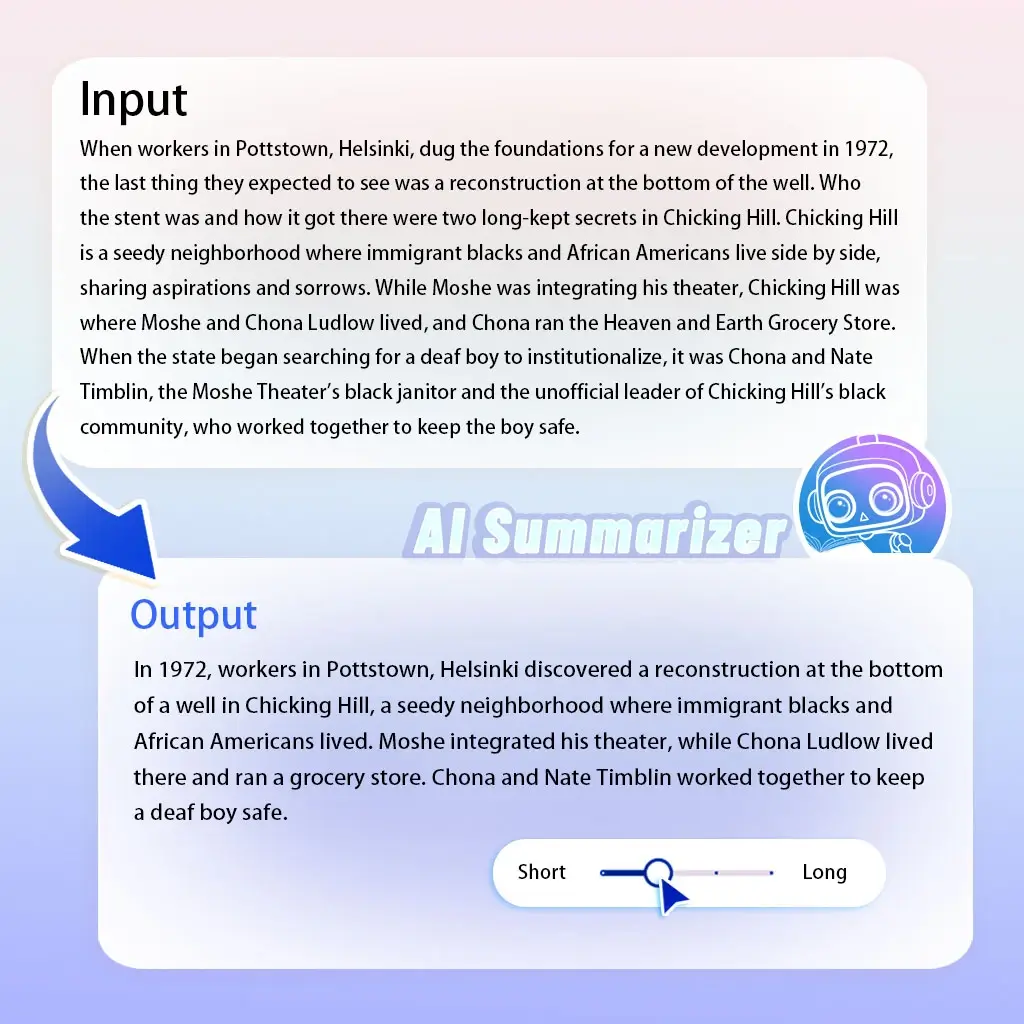 AI text summarizer: Customize summary length